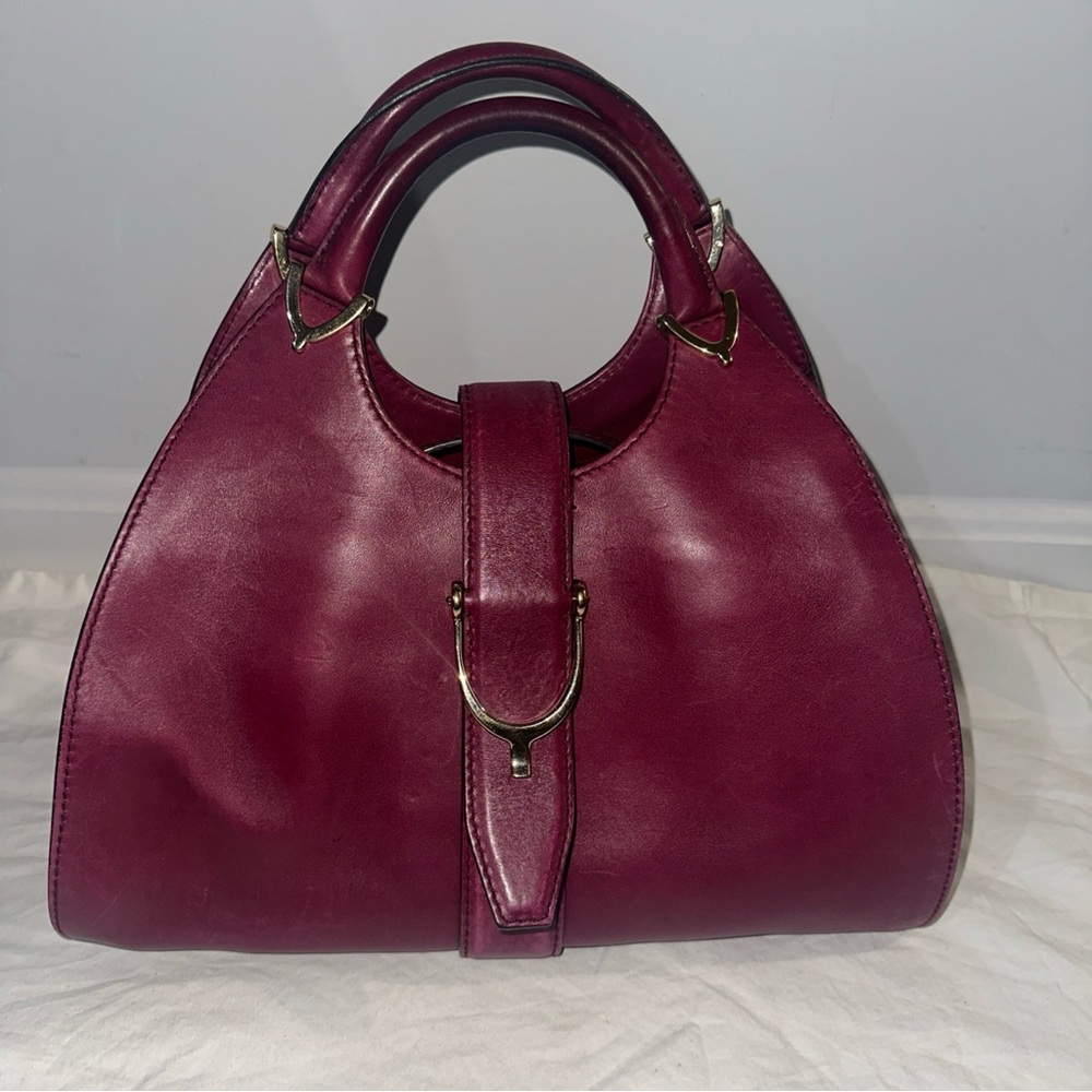 Vintage Y2K Gucci stirrup leather handbag